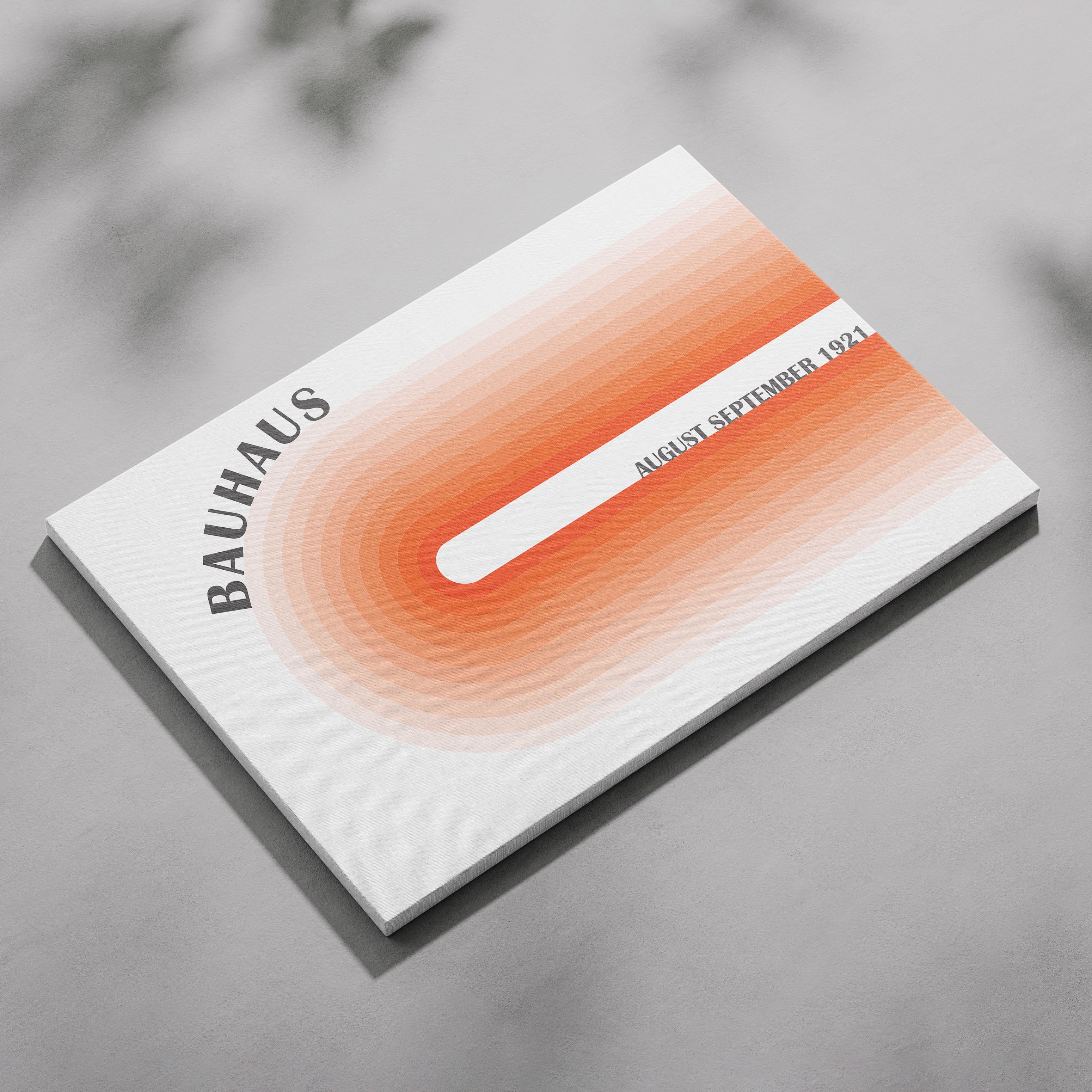 Abstract Orange 1921 Bauhaus Circle Hues - Framed Canvas Wall Art Print | House Prints