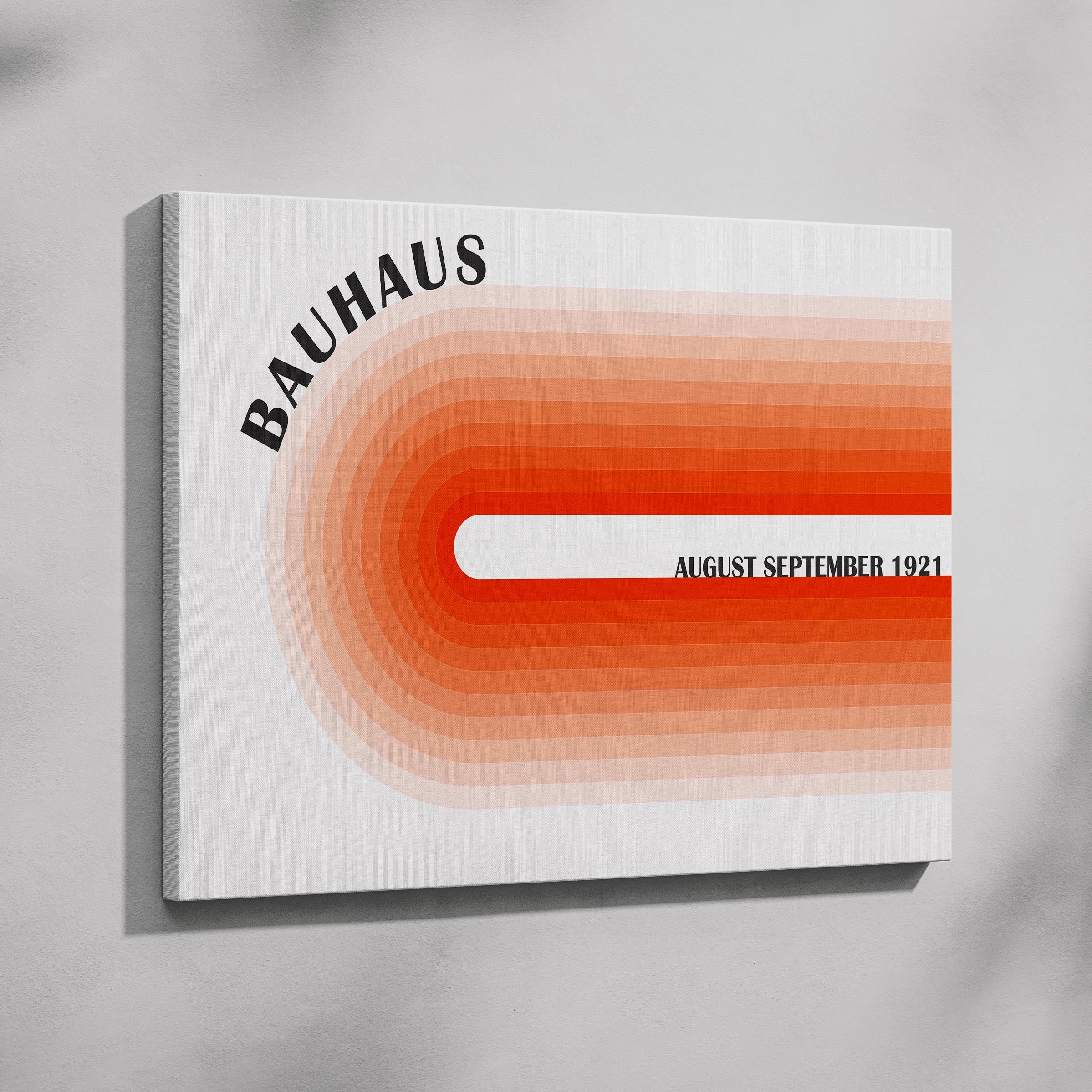 Abstract Orange 1921 Bauhaus Circle Hues - Framed Canvas Wall Art Print | House Prints