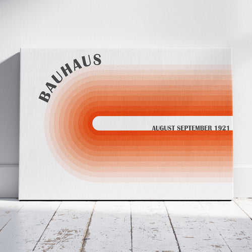 Abstract Orange 1921 Bauhaus Circle Hues - Framed Canvas Wall Art Print | House Prints