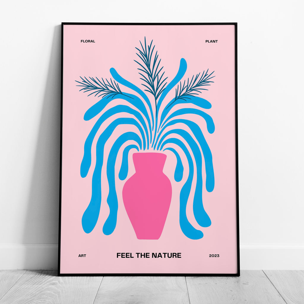 Abstract Pink Floral Feel The Nature Plant - Rolled Poster Wall Art Print