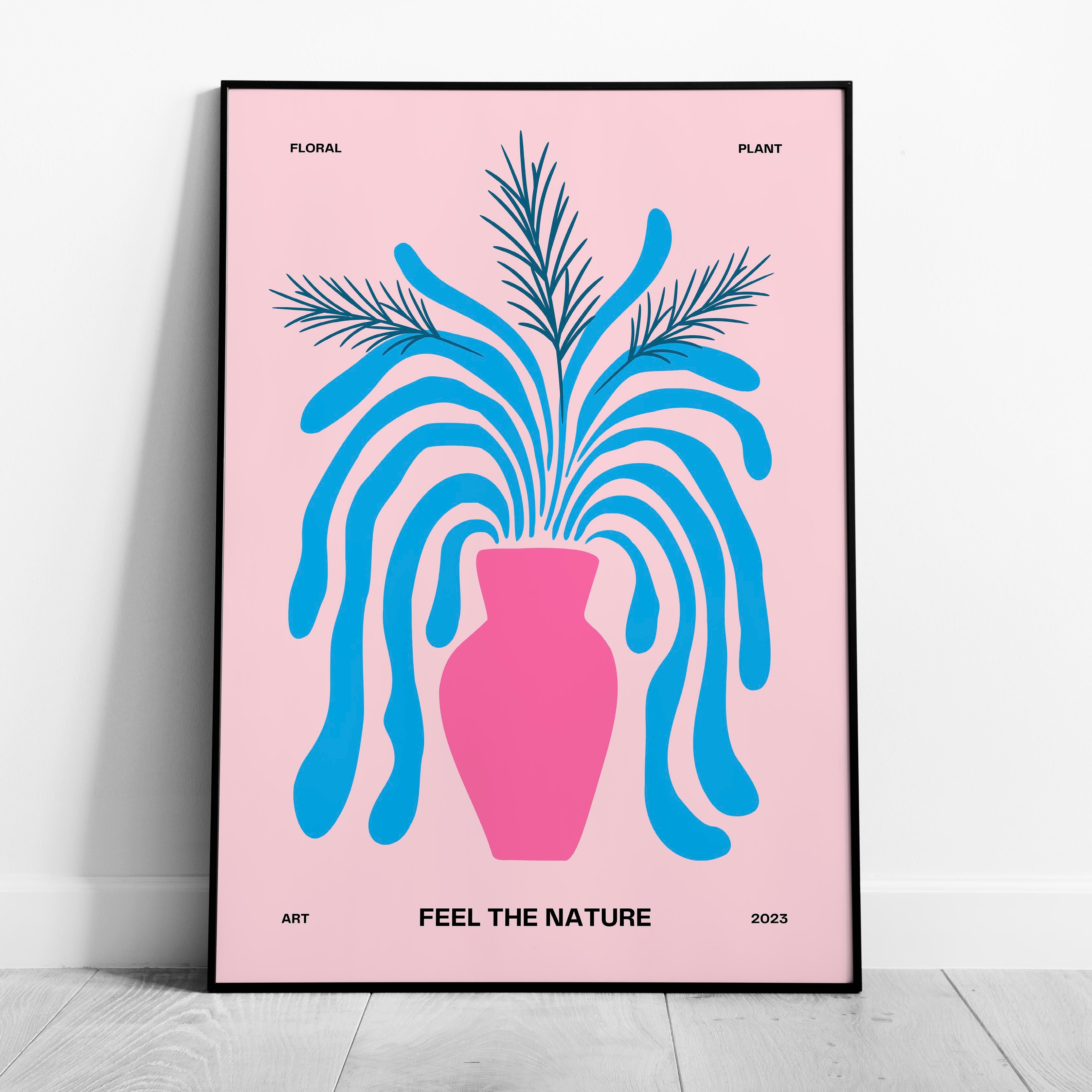 Abstract Pink Floral Feel The Nature Plant - Rolled Poster Wall Art Print