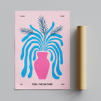 Abstract Pink Floral Feel The Nature Plant - Rolled Poster Wall Art Print