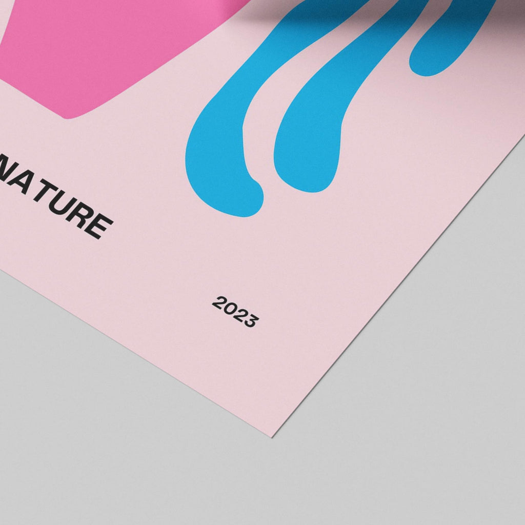 Abstract Pink Floral Feel The Nature Plant - Rolled Poster Wall Art Print