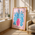 Abstract Pink Floral Feel The Nature Plant - Rolled Poster Wall Art Print