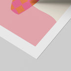 Abstract Pink Flowers & Vase Shapes - Rolled Poster Wall Art Print | House Prints