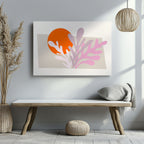 Abstract Sunset Minimalist Botanical Bliss - Framed Canvas Wall Art Print | House Prints