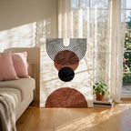 Abstract Terracotta Boho Circles & Arches - Framed Canvas Wall Art Print | House Prints