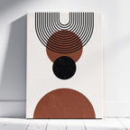 Abstract Terracotta Boho Circles & Arches - Framed Canvas Wall Art Print | House Prints