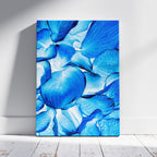 Abstract Bright Blue Flower Petals - Framed Canvas Wall Art Print | House Prints