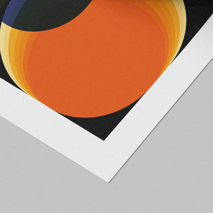 Abstract Bright Coloured Modern Circles - Rolled Poster Wall Art Print - House Prints