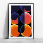 Abstract Bright Coloured Modern Circles - Rolled Poster Wall Art Print | House Prints