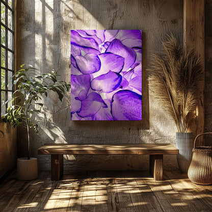 Abstract Bright Purple Flower Petals - Framed Canvas Wall Art Print - House Prints