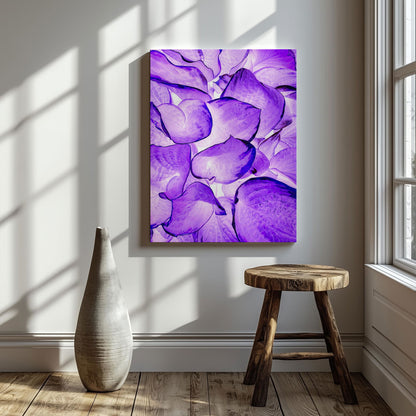 Abstract Bright Purple Flower Petals - Framed Canvas Wall Art Print - House Prints