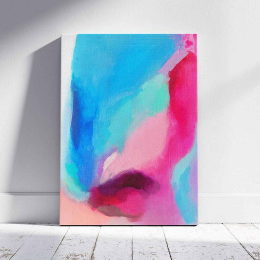 Abstract Bright Spring Watercolour - Framed Canvas Wall Art Print - House Prints