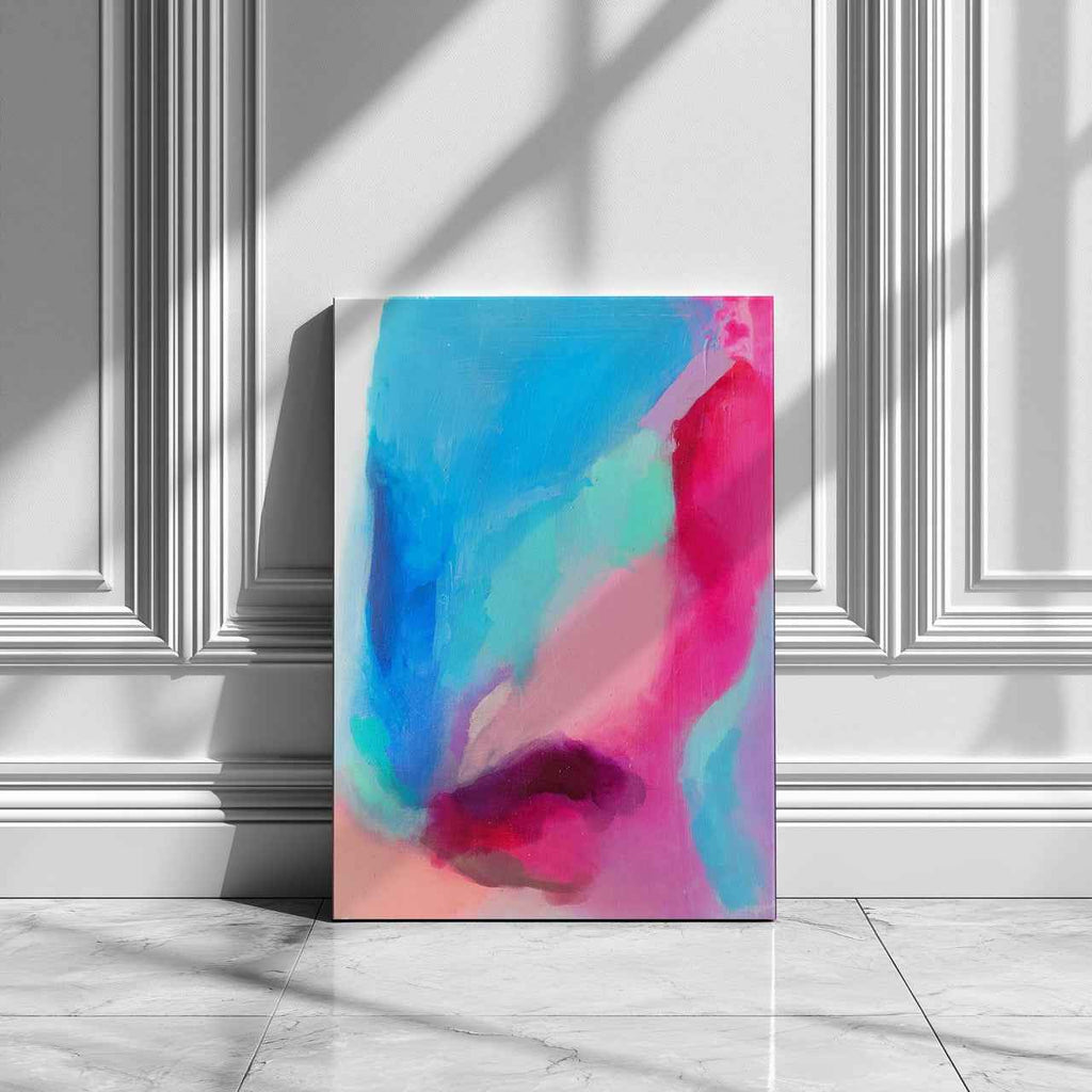 Abstract Bright Spring Watercolour - Framed Canvas Wall Art Print | House Prints
