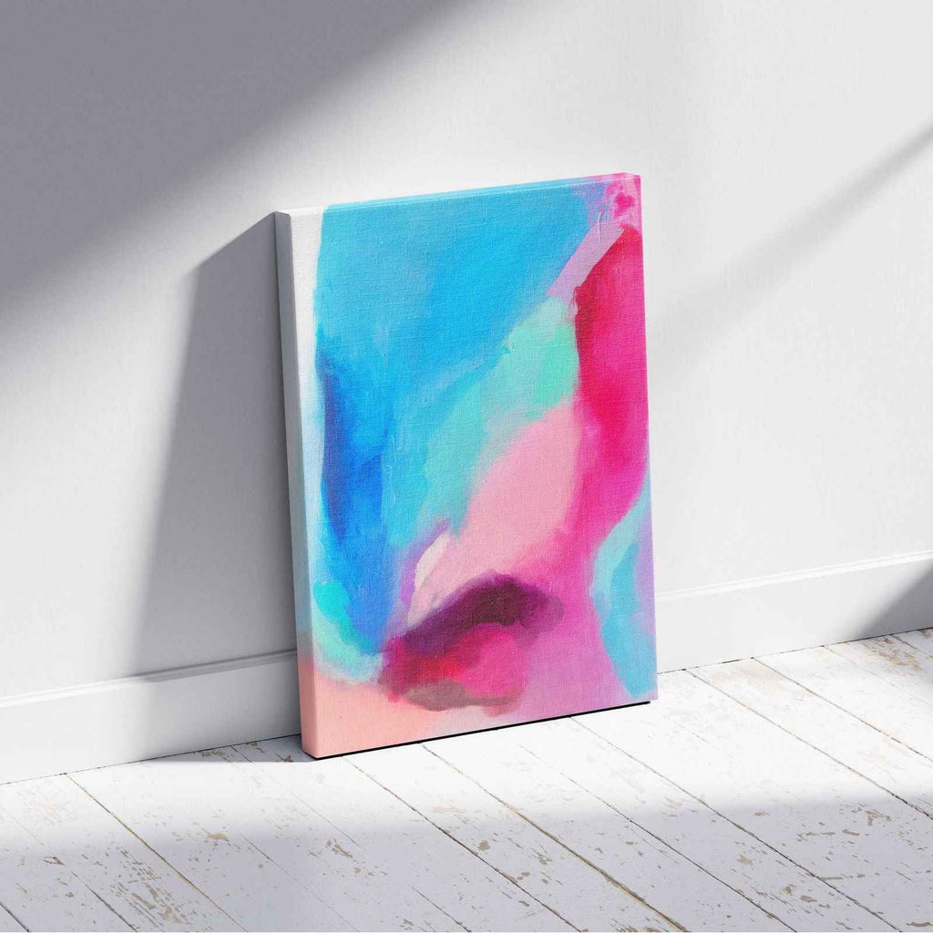 Abstract Bright Spring Watercolour - Framed Canvas Wall Art Print | House Prints