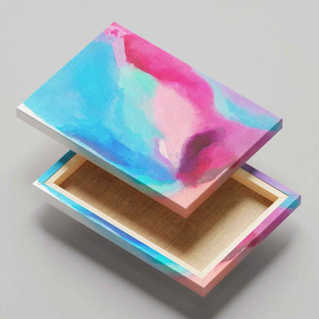 Abstract Bright Spring Watercolour - Framed Canvas Wall Art Print | House Prints