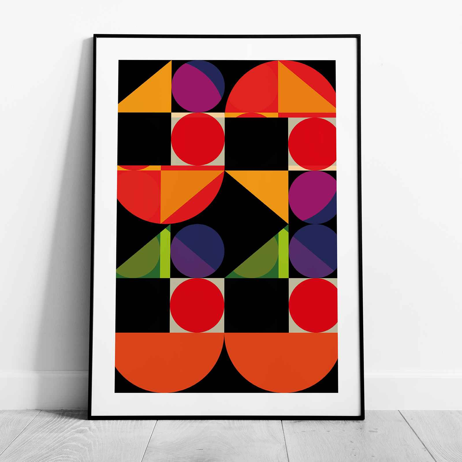 Abstract Colourful Geometric Shapes - Rolled Poster Wall Art Print - House Prints