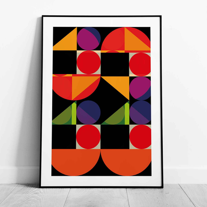 Abstract Colourful Geometric Shapes - Rolled Poster Wall Art Print - House Prints