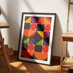 Abstract Colourful Geometric Shapes - Rolled Poster Wall Art Print | House Prints