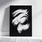 Abstract Modern Black & White Swirl - Framed Canvas Wall Art Print | House Prints