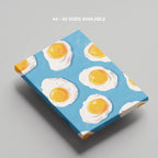 Abstract Morning Blue Fried Eggs - Framed Canvas Wall Art Print | House Prints