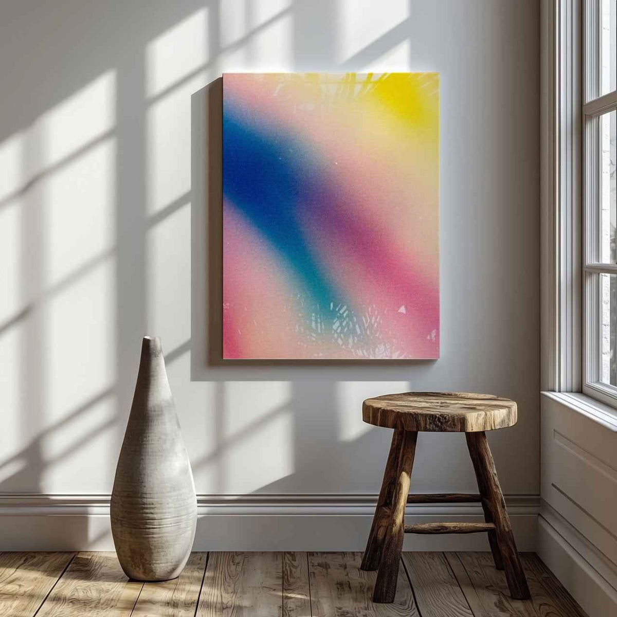 Abstract Tropical Colourful Gradient - Framed Canvas Wall Art Print | House Prints