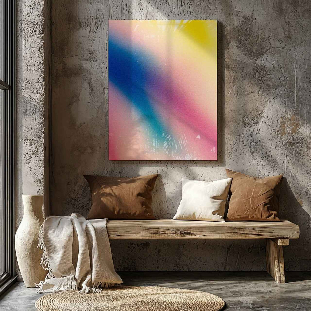 Abstract Tropical Colourful Gradient - Framed Canvas Wall Art Print | House Prints