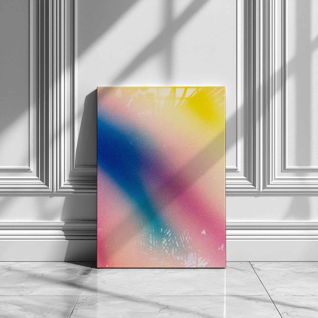 Abstract Tropical Colourful Gradient - Framed Canvas Wall Art Print | House Prints