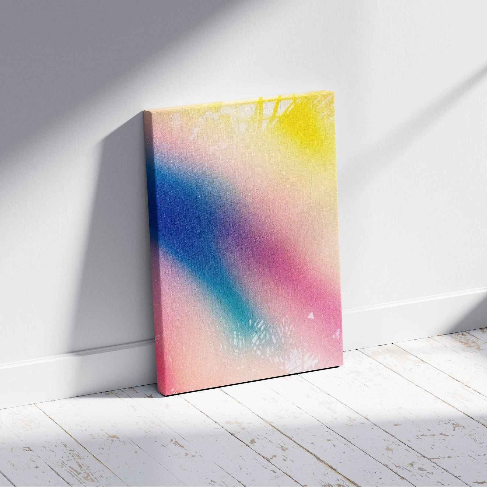 Abstract Tropical Colourful Gradient - Framed Canvas Wall Art Print | House Prints