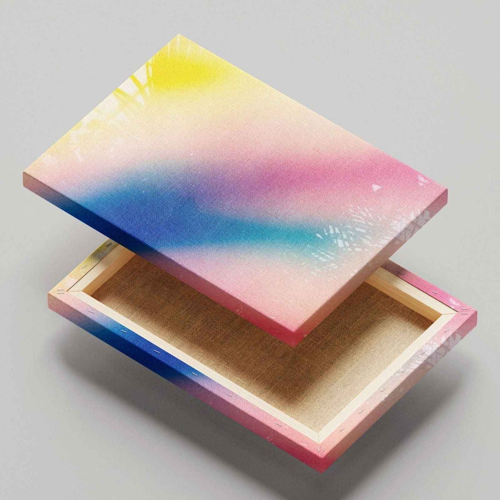 Abstract Tropical Colourful Gradient - Framed Canvas Wall Art Print | House Prints