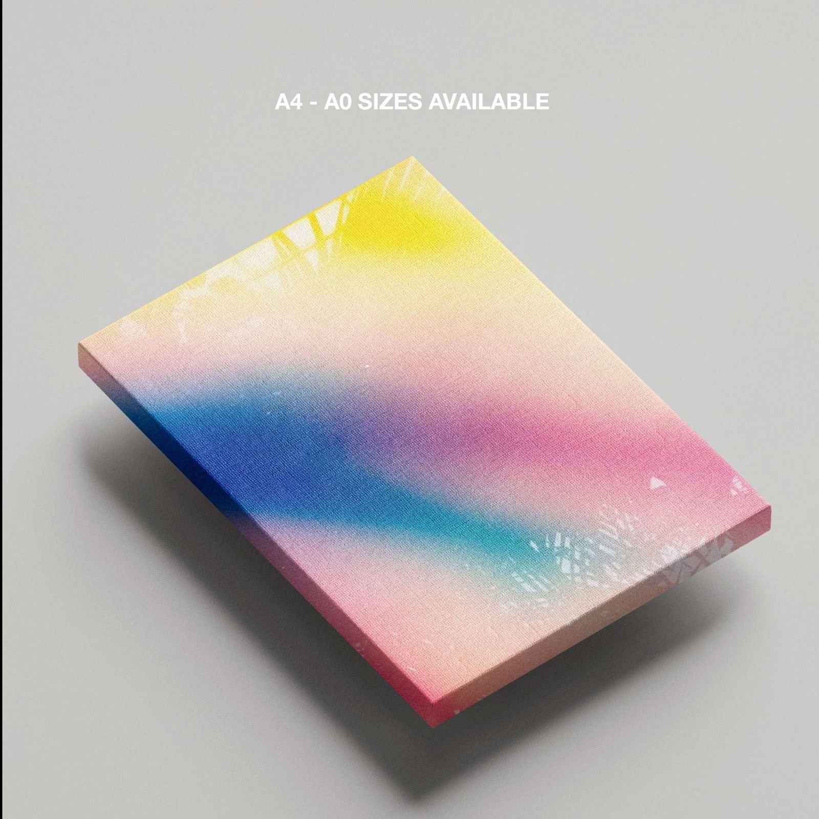 Abstract Tropical Colourful Gradient - Framed Canvas Wall Art Print | House Prints
