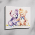 Adorable Nursery Cuddly Teddy Bears - Framed Canvas Wall Art Print | House Prints