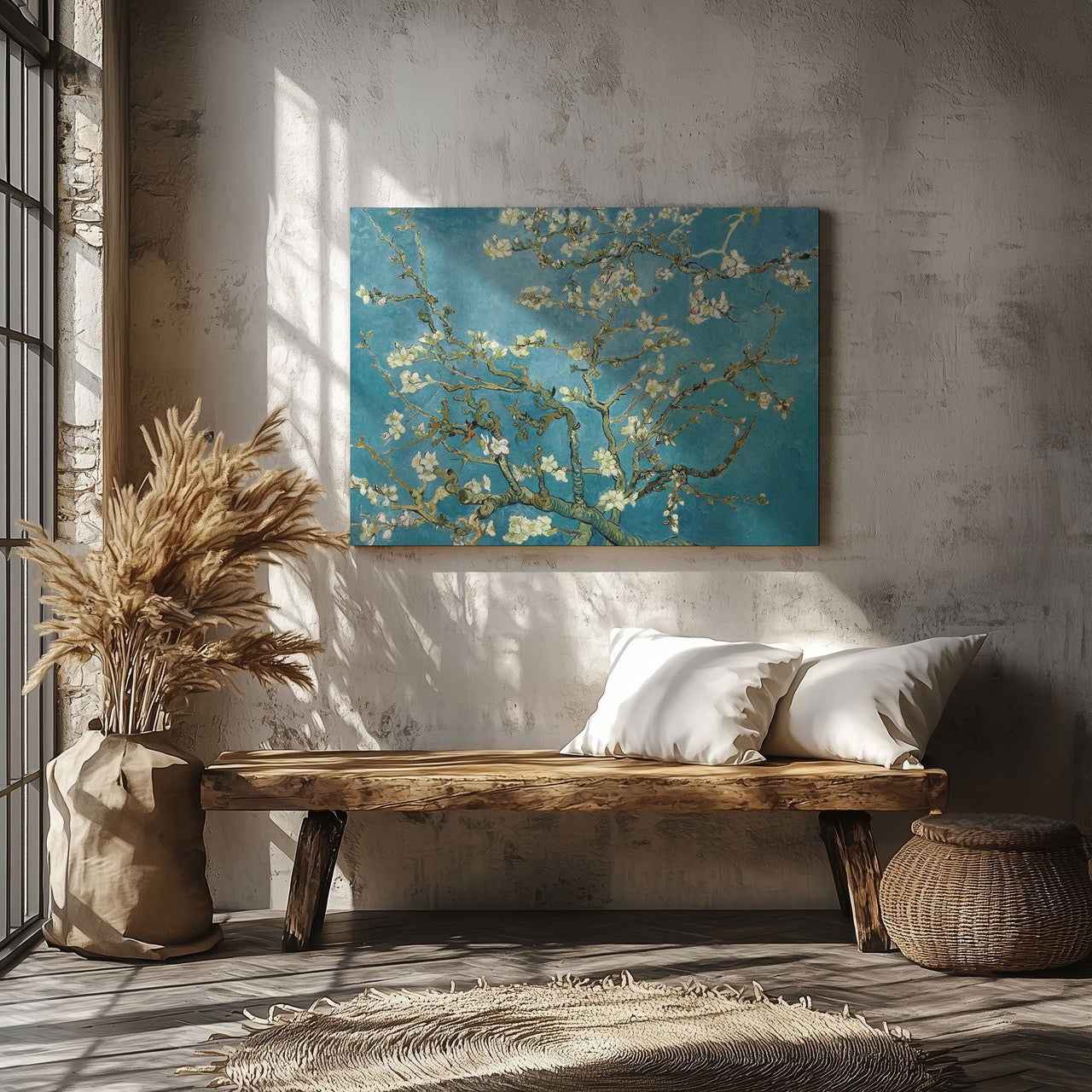 Almond Blossom - Vincent van Gogh - Framed Canvas Wall Art Print - House Prints