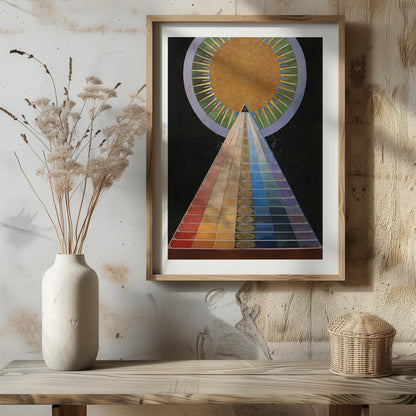 Cosmic Spectrum Triangle Ascension Path - Rolled Poster Wall Art Print - House Prints