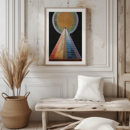 Cosmic Spectrum Triangle Ascension Path - Rolled Poster Wall Art Print - House Prints
