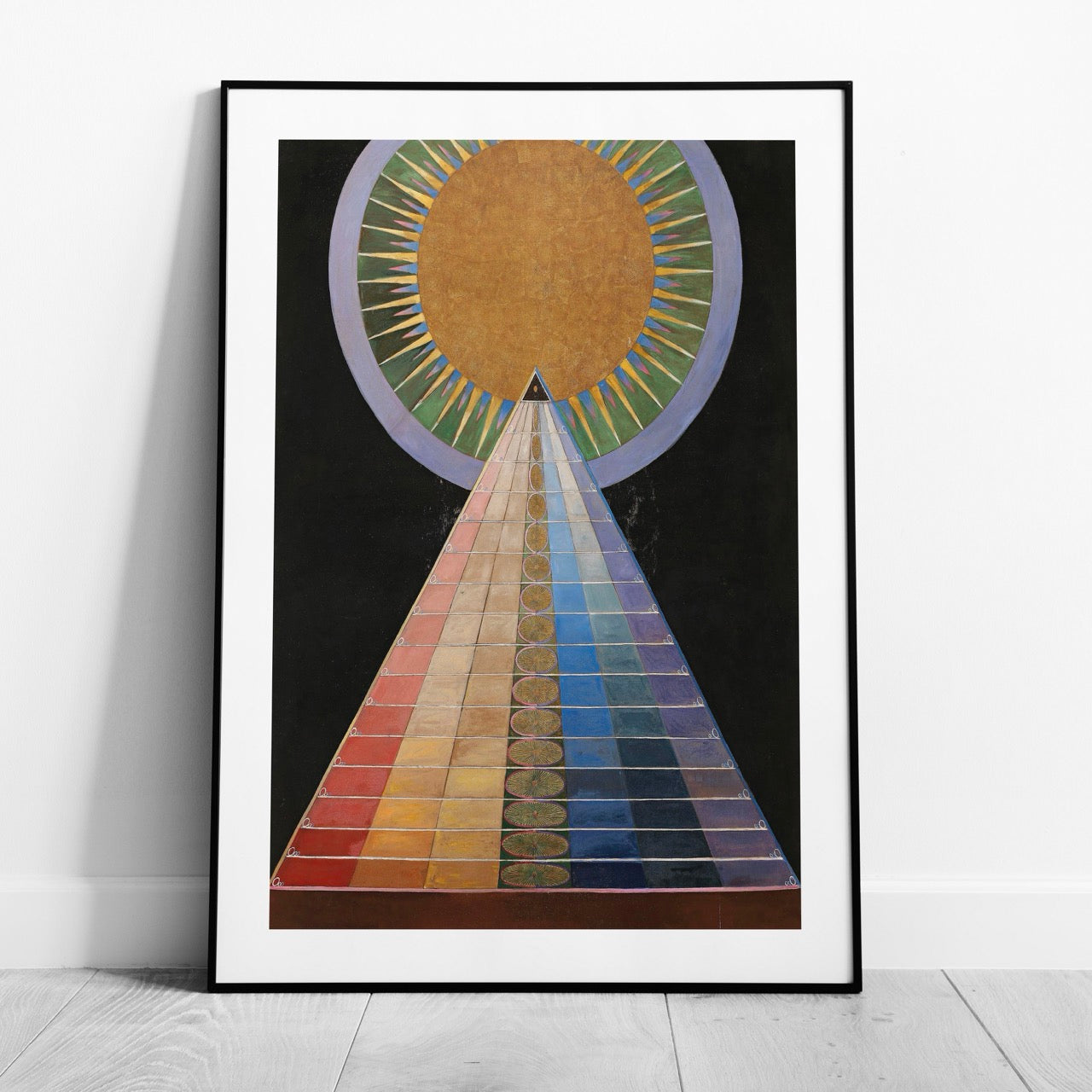 Cosmic Spectrum Triangle Ascension Path - Rolled Poster Wall Art Print - House Prints