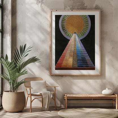 Cosmic Spectrum Triangle Ascension Path - Rolled Poster Wall Art Print - House Prints