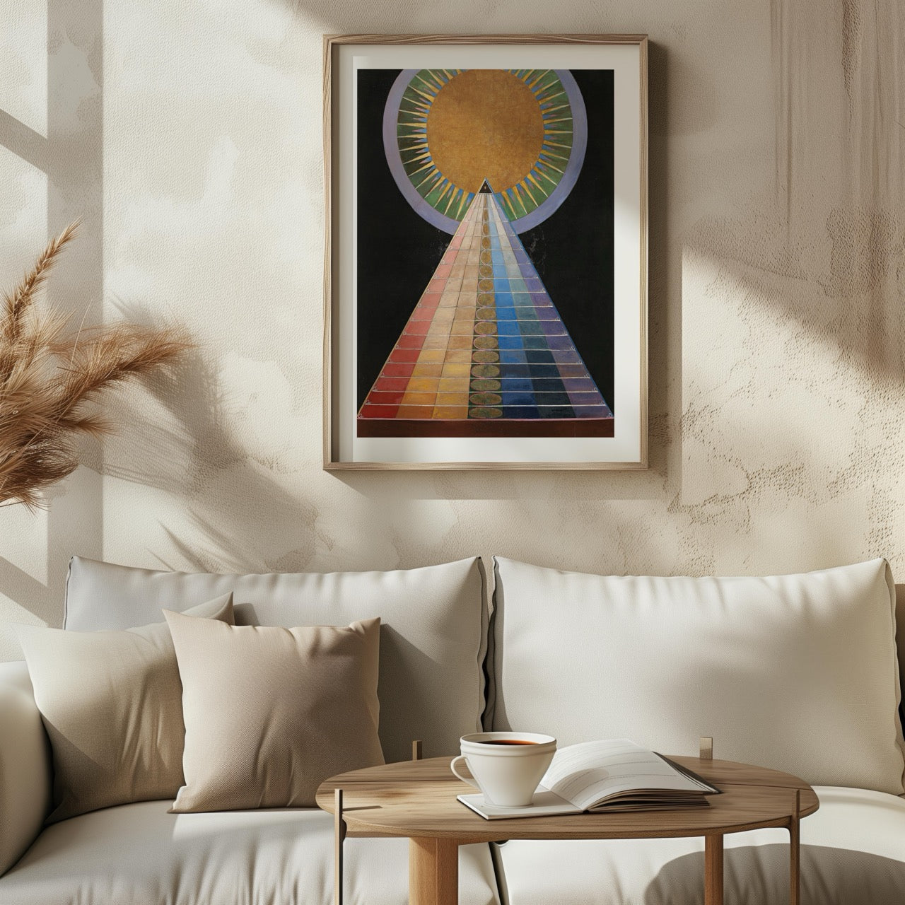 Cosmic Spectrum Triangle Ascension Path - Rolled Poster Wall Art Print - House Prints