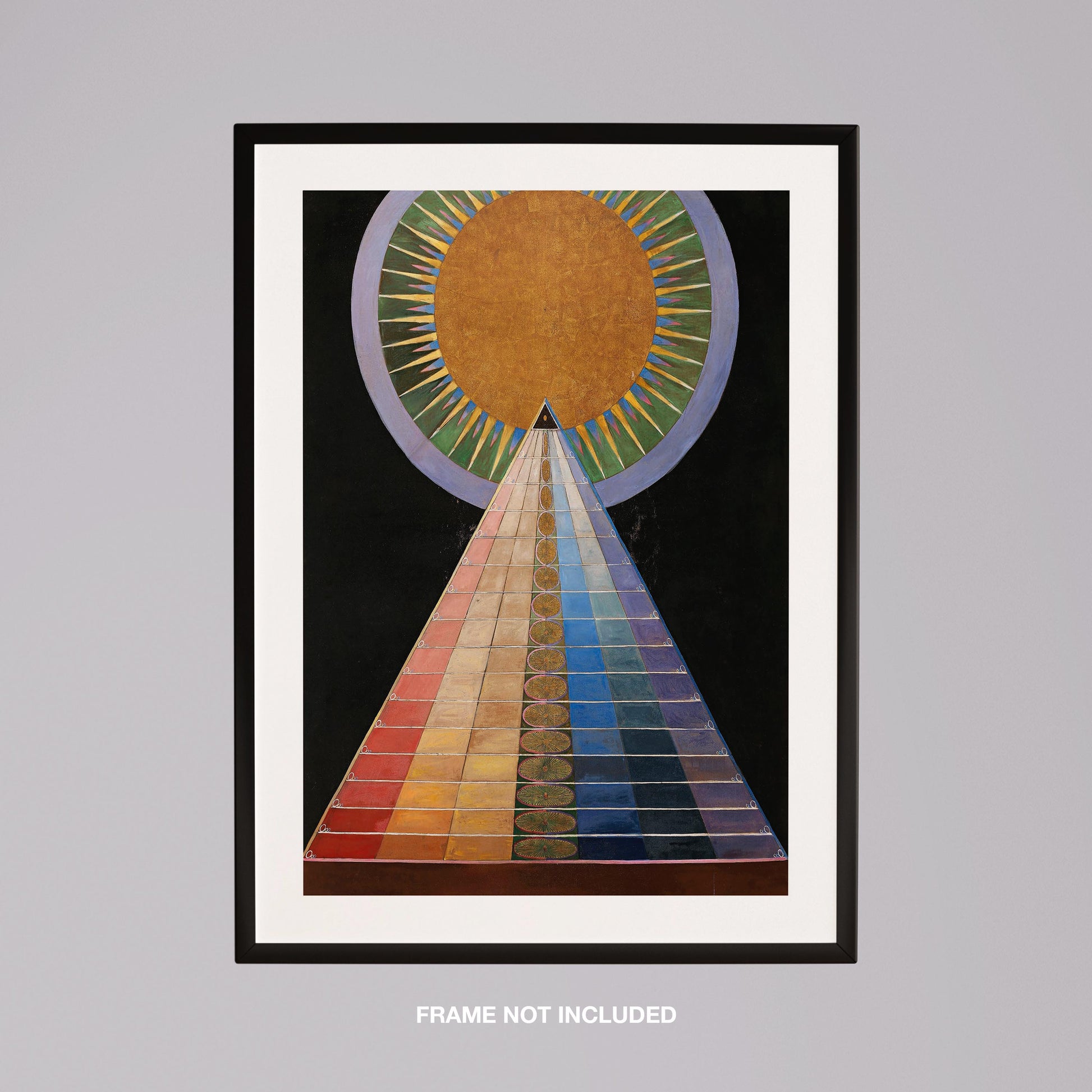 Cosmic Spectrum Triangle Ascension Path - Rolled Poster Wall Art Print - House Prints