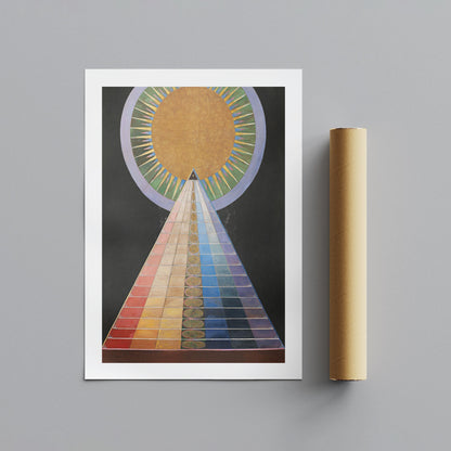 Cosmic Spectrum Triangle Ascension Path - Rolled Poster Wall Art Print - House Prints
