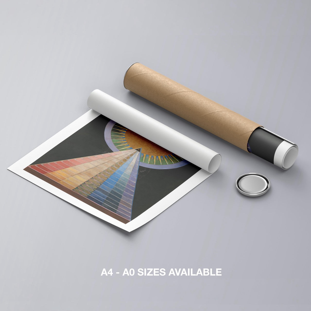 Cosmic Spectrum Triangle Ascension Path - Rolled Poster Wall Art Print - House Prints