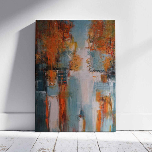 Autumn Abstract Colour Hues - Framed Canvas Wall Art Print - House Prints