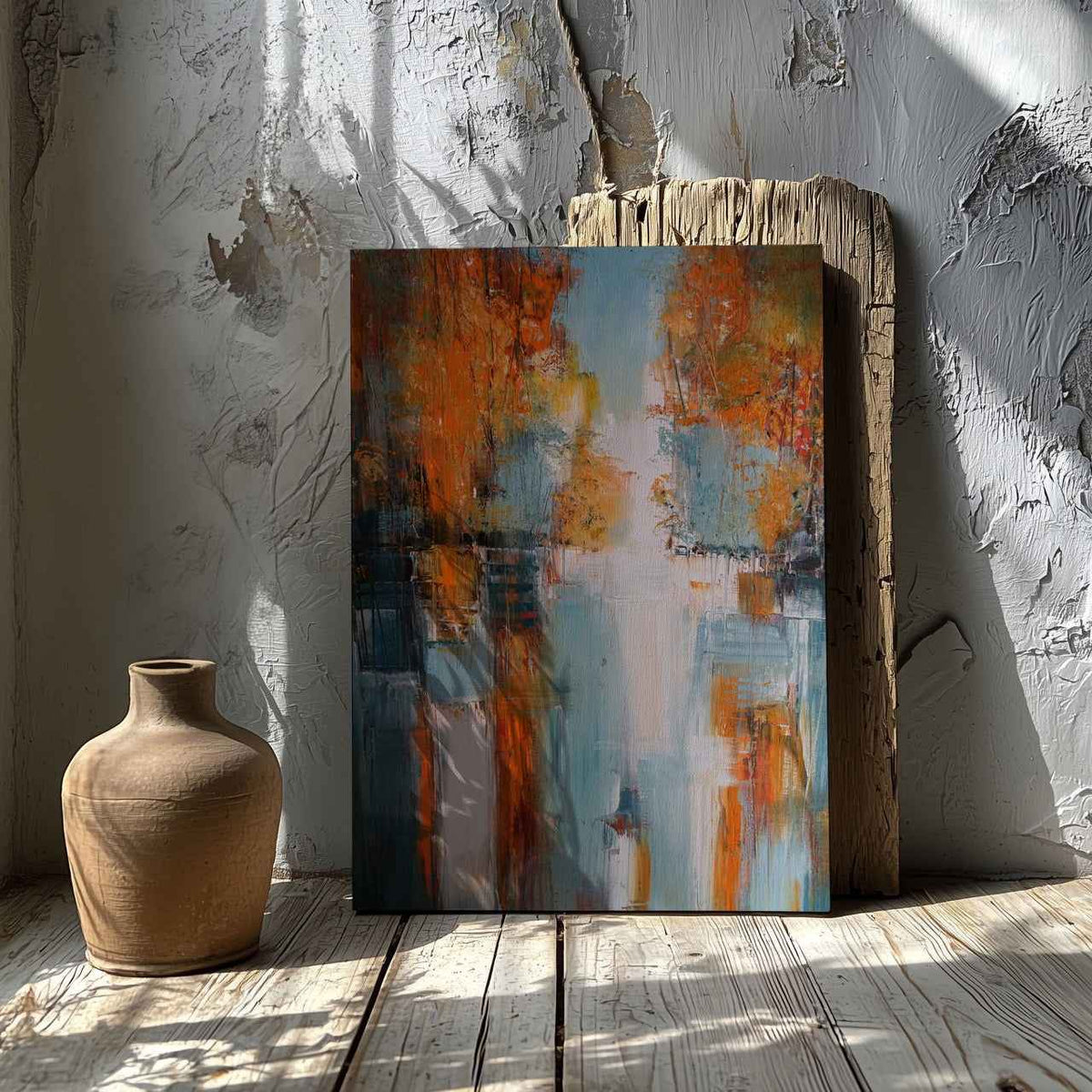 Autumn Abstract Colour Hues - Framed Canvas Wall Art Print | House Prints