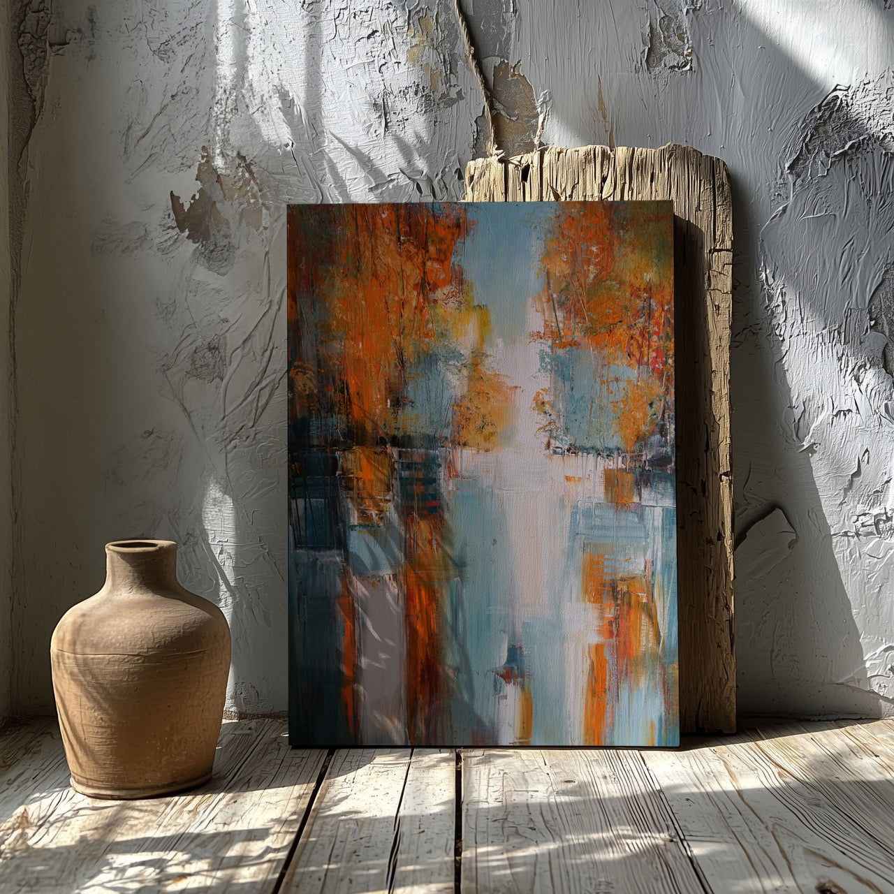 Autumn Abstract Colour Hues - Framed Canvas Wall Art Print | House Prints