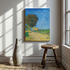 Avenue at Arles with Houses - Vincent van Gogh - Framed Canvas Wall Art Print | House Prints