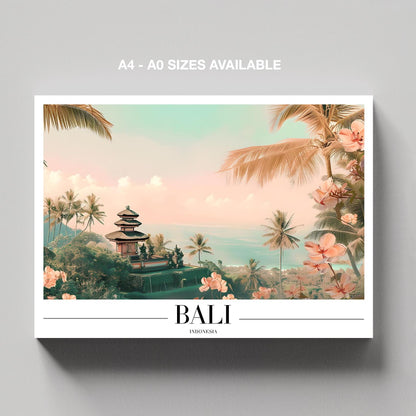 Tropical Bali Beach World Travel - Framed Canvas Wall Art Print - House Prints