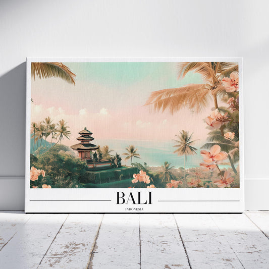 Tropical Bali Beach World Travel - Framed Canvas Wall Art Print - House Prints