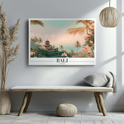 Tropical Bali Beach World Travel - Framed Canvas Wall Art Print - House Prints