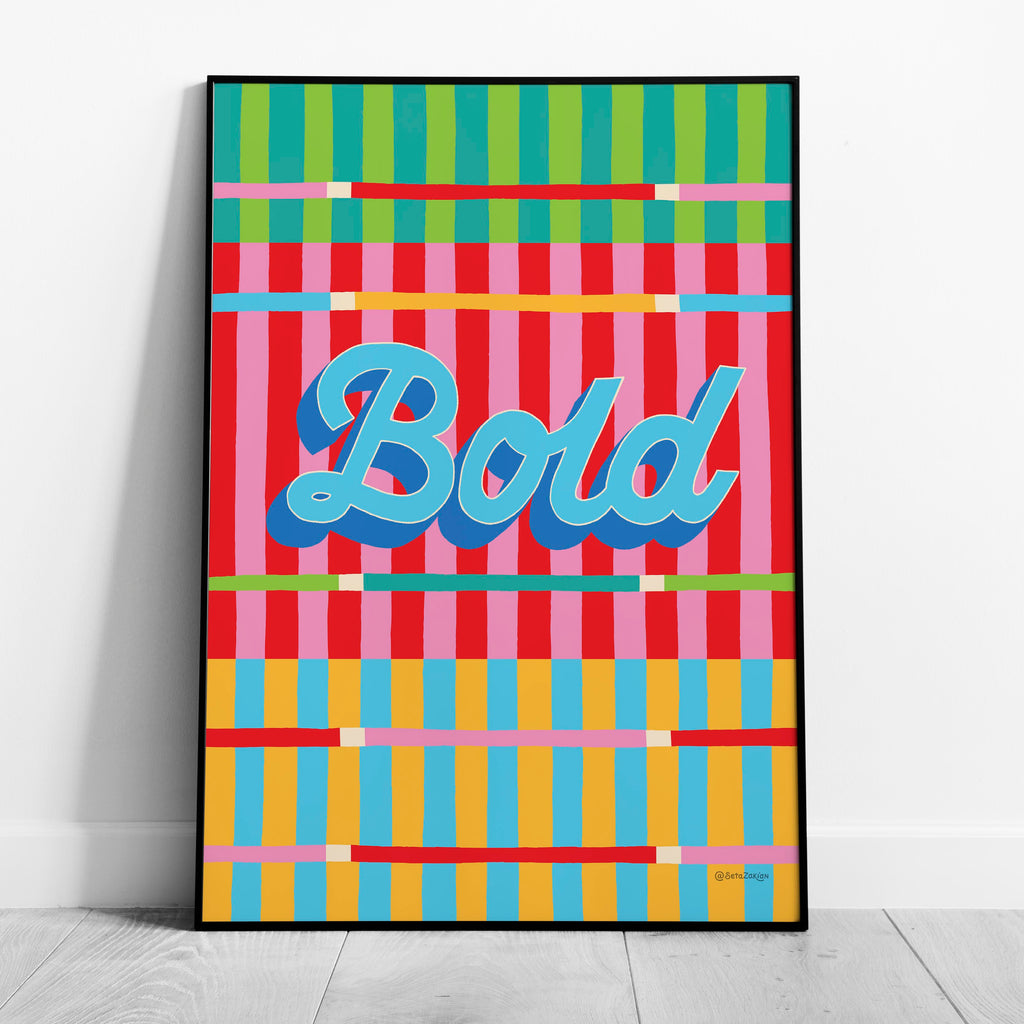 Bold Stripe Hype 1 - Seta Zakian - Rolled Poster Wall Art Print | House Prints